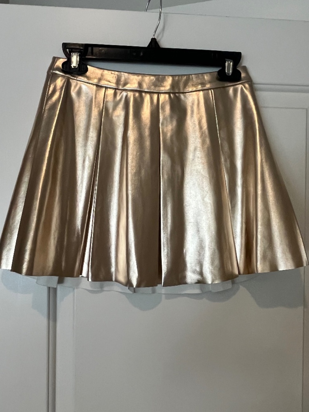 NWT J.Crew Crewcuts Girls Pleated Metallic Gold Skirt 12 Holiday Party Shiny